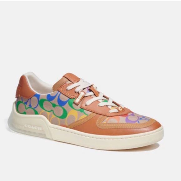 New COACH Men Citysole Court Sneaker In Rainbow Signature Canvas - Picture 3 of 11